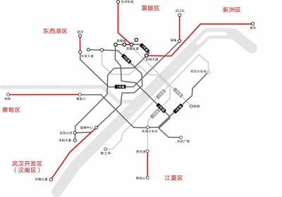 武汉轨道交通线路示意图
