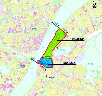 滨江文化商务区地理示意图