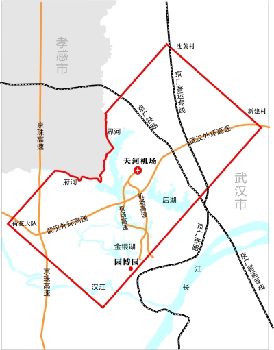 我市净空保护区范围线
制图 刘岩