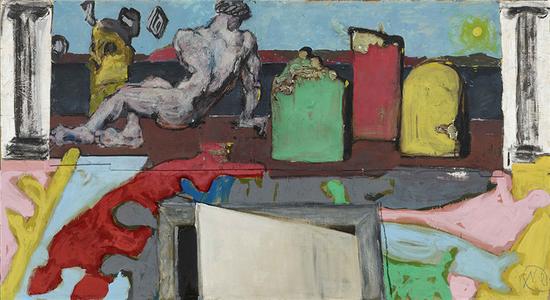 马库斯·吕佩尔茨《阿卡迪亚》,120x220,综合材料,2011_副本