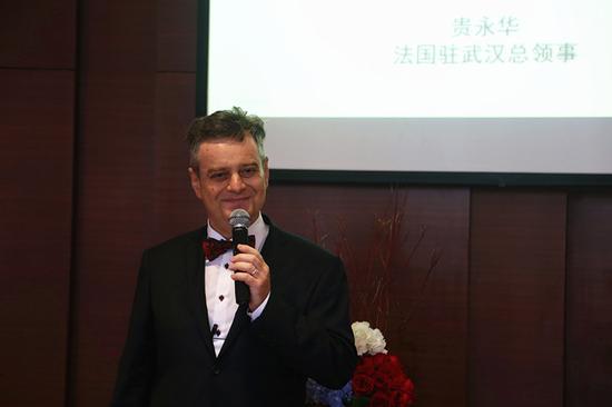 法国驻汉第六任总领事贵永华到任(摄影 陈智通)