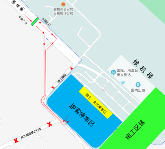 旅客车辆进入停车场路线图