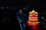 我把武漢拍給你看 航拍夜幕下的黃鶴樓