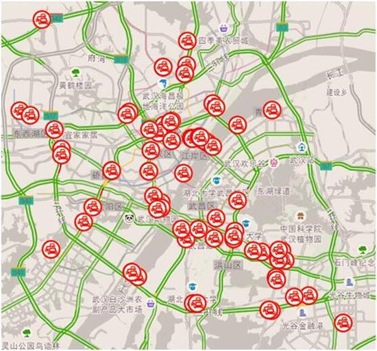  下周拥堵路段分布