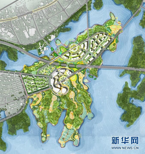 图为方案总平面图