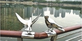 和平鸽雕塑西北湖公园管理处供图