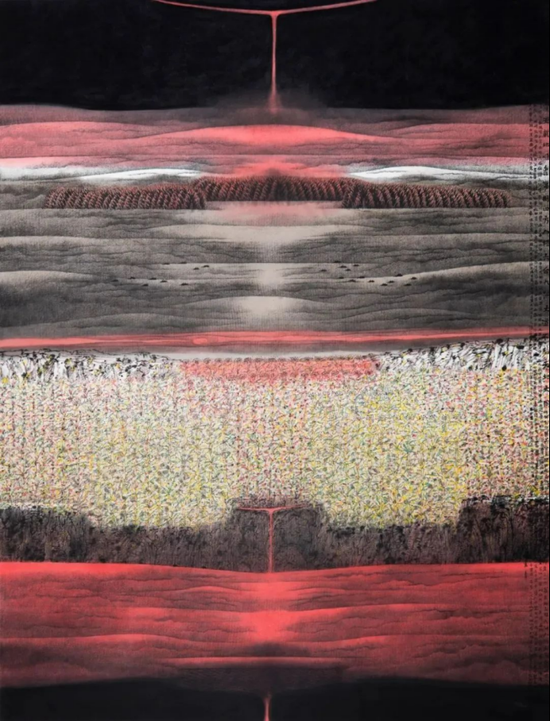 卢舜禹 《覆天载地、惟象无形、四方八极、六合九州、大道不孤、天地大同》 中国画 252cm×192cm