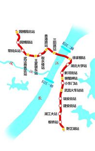图为：地铁7号线1期线路图