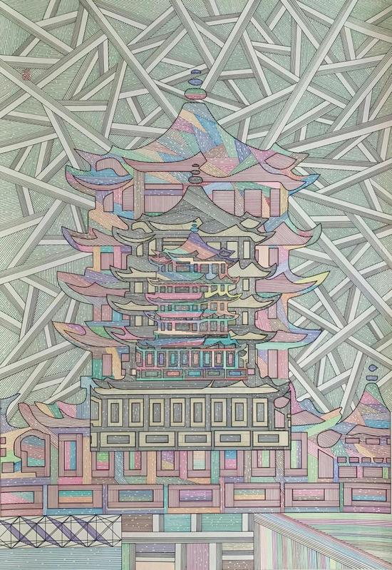 谭飓《鹤·境》湖北美术学院 指导教师 吴萍