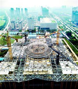 湖北省科技馆新馆封顶 未来球幕影院将令人惊艳