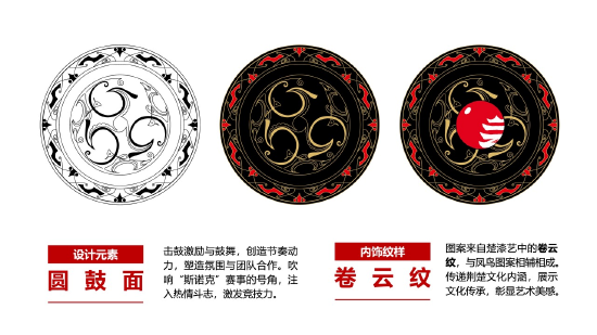 奖杯设计带有“双凤鸟、卷云纹”等楚风元素。