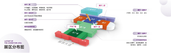 ▲2023武汉体育消费博览会展区分布图