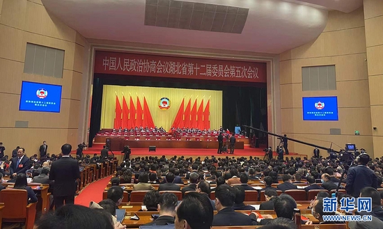 图为中国人民政治协商会议湖北省第十二届委员会第五次会议19日在武汉开幕。新华网发