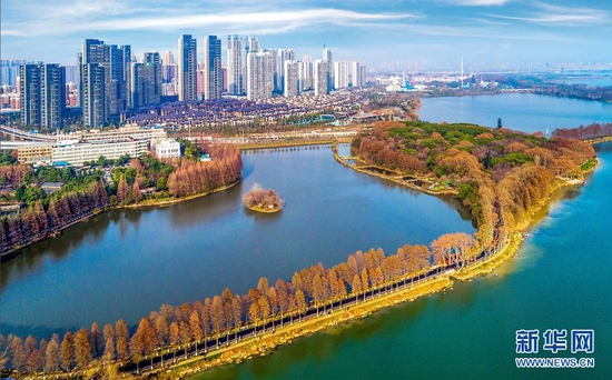 武汉东湖绿道风景如画。新华网发