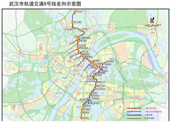 注意：本图中包含8号线一期、二期、三期及华侨城支线（华侨城支线已被发改委否决）