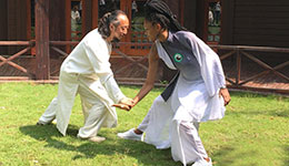 世界超模青城山下学武术