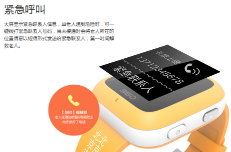 图3:通过长按上键可及时像紧急联系人拨打电话
