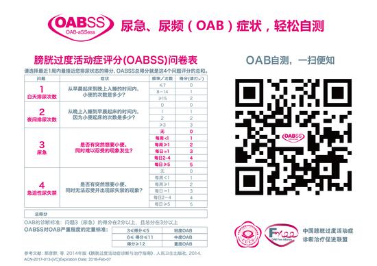 OABSS（膀胱过度活动症症状评分表）