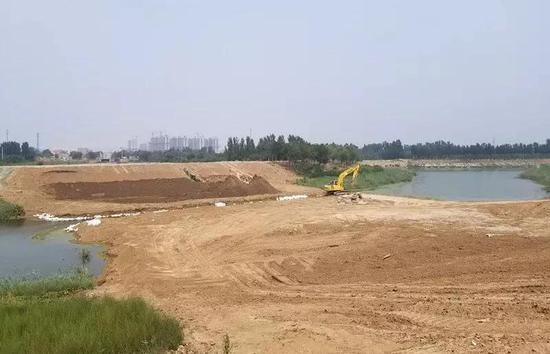 △筑岛施工,构建桩基施工平台