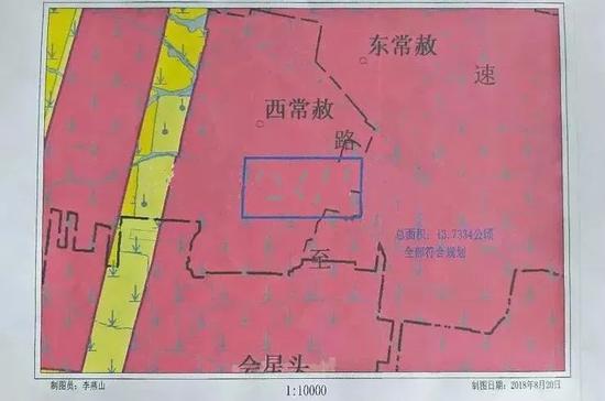 蓝框区域为第五中学位置