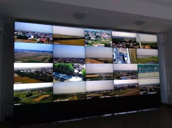 秸秆禁烧自动监控系统监控大屏。雄安新区生