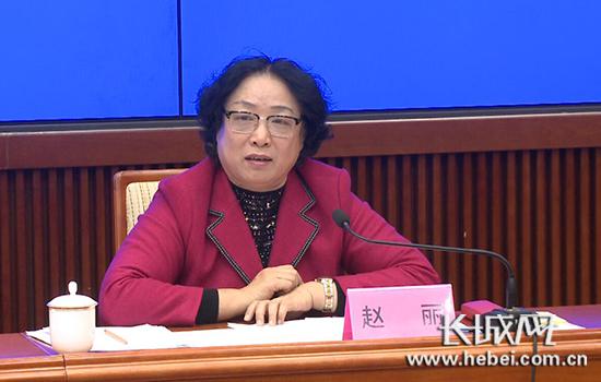 河北省民政厅副厅长赵丽回答记者提问。长城网 李全 摄