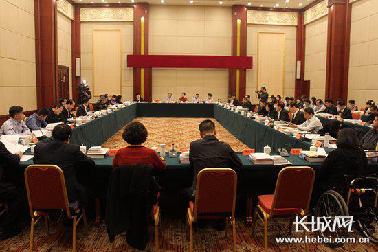 政协委员分组讨论政协工作报告。 长城网 张欣 摄