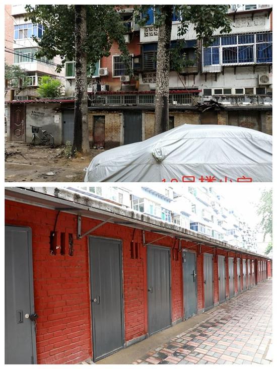改造前后的棉三社区居民小房。制图:周亚彬