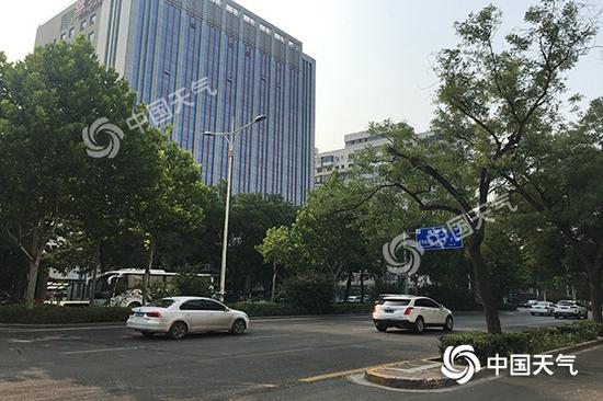 今早阳光准时“上岗”,石家庄体感较热。(图/秦楠)