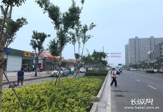 被盗店铺的路段尚未竣工。记者 于仕越 摄