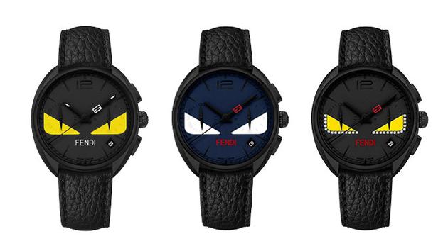 NINE PERCENT成员——小鬼,林彦俊,尤长靖活动现场佩戴的同款Momento Fendi Bugs系列腕表。
