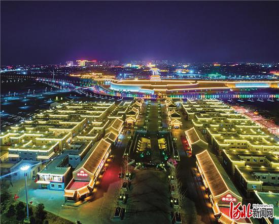 正定县城夜景。 通讯员赵志勇摄