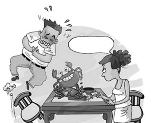螃蟹不能多吃啊!