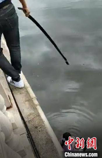 辅警王小伟跳河救女孩 视频截图