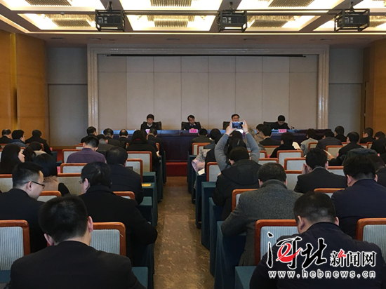 2月12日,2018年河北省重点项目推介会召开。图为会议现场。 潘文静摄