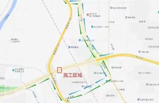 请绕行！郑州彩虹桥施工这段道路将封闭