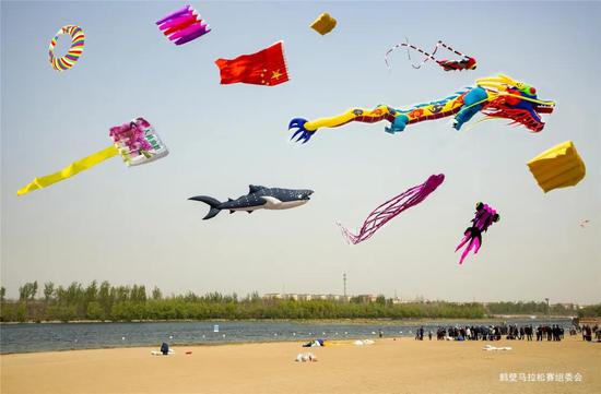 潍坊风筝舞鹤城 摄影:刘连江