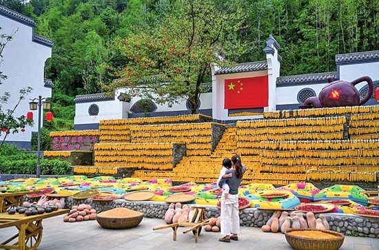 秋至乡野，丰收登场。栾川狮子庙镇，一场热闹的晒秋活动，把丰收的喜悦铺满山野。