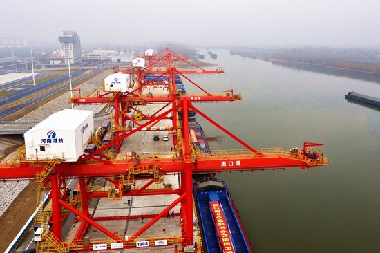 河南内河航运“新旗舰”来了！周口港中心港区中心作业区开港