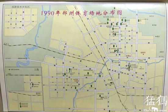 1990年郑州体育场分布地图