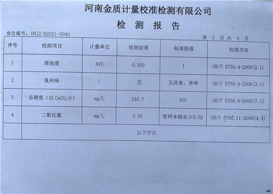 “新郑多小区自来水异味” 检测结果出炉:第三方检测水指标合格 “新郑多小区自来水异味” 检测结果出炉:第三方检测水指标合格
