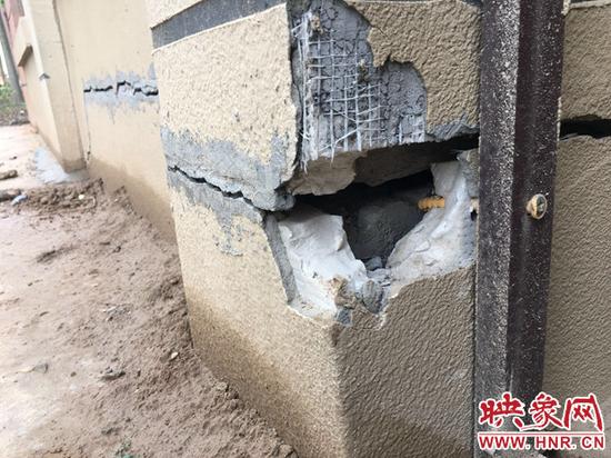 柱子断裂 墙体裂缝