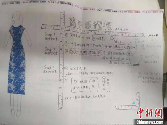图为高中生用数学思维帮助妈妈购物节“避雷” 武钢三中供图