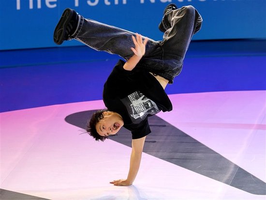 全运会霹雳舞冠军刘清漪。胡斌 摄