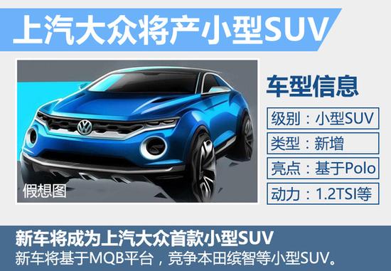 上汽大众将推5款全新SUV 覆盖大中小级别