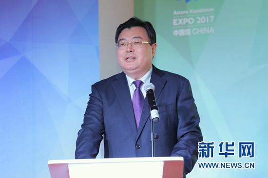 河南省副省长舒庆在河南日开幕式上致辞.新华网发(奥斯帕诺夫摄)