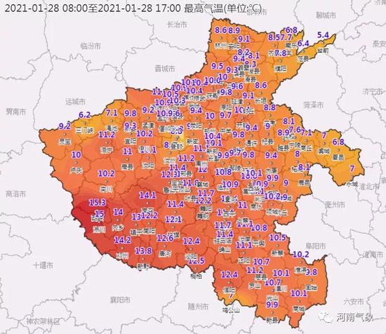 明晨河南低温跌至0℃以下 白天最高气温直冲10℃+