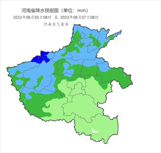 5日至6日，河南省西部北中部有中到大雨局部暴雨