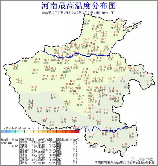 除东部、东南部和西南部的部分地区达到0℃以上外