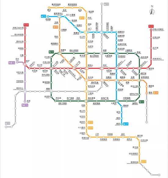 注:途中线路灰色部分代表暂未开通